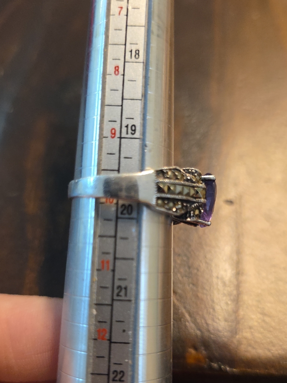 JUDITH JACK STERLING SILVER 925 MARCASITE DESIGNER RING 8.25 Gr  SIZE 10 - Picture 6 of 7